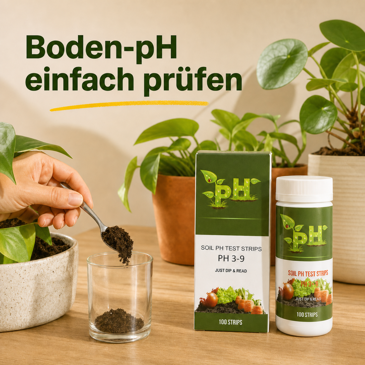 pH-Bodentest, pH-Wertes von Kulturböden