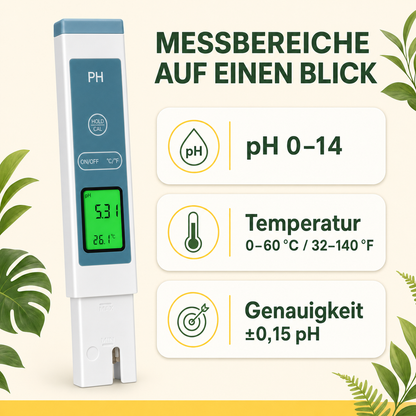 PlantMe digitales pH-Messgerät