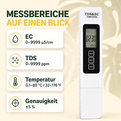 PlantMe EC Messgerät, TDS Messgerät für Nährlösungen