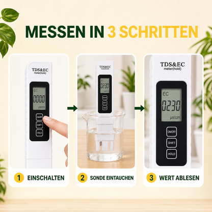 PlantMe EC Messgerät, TDS Messgerät für Nährlösungen