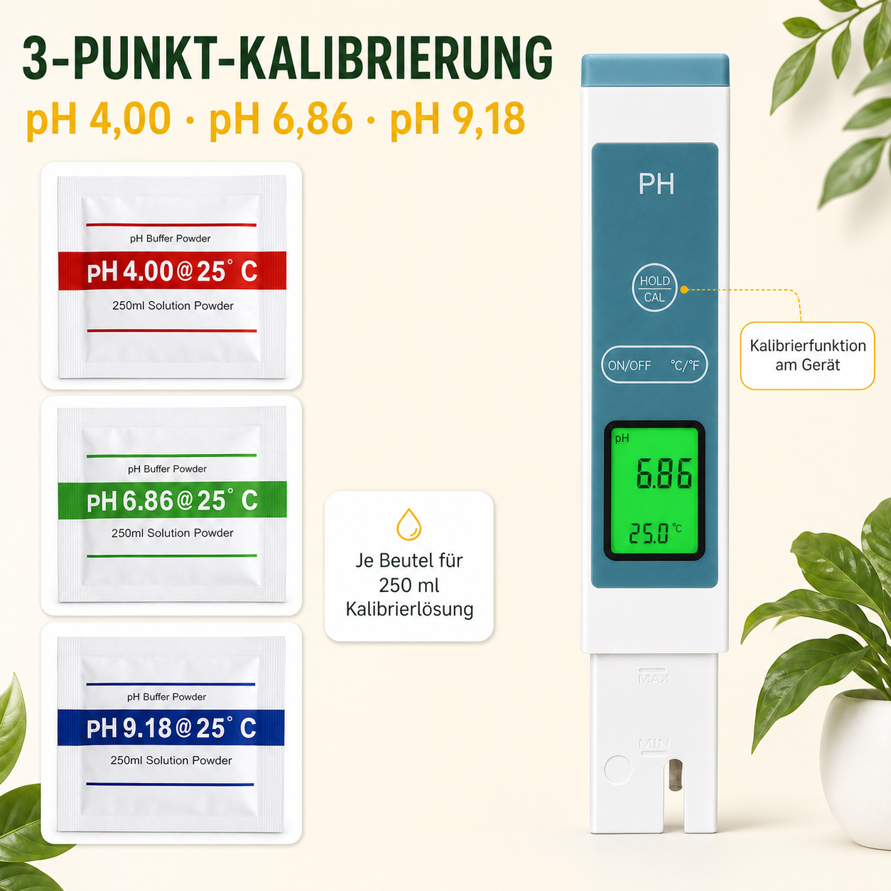 PlantMe digitales pH-Messgerät
