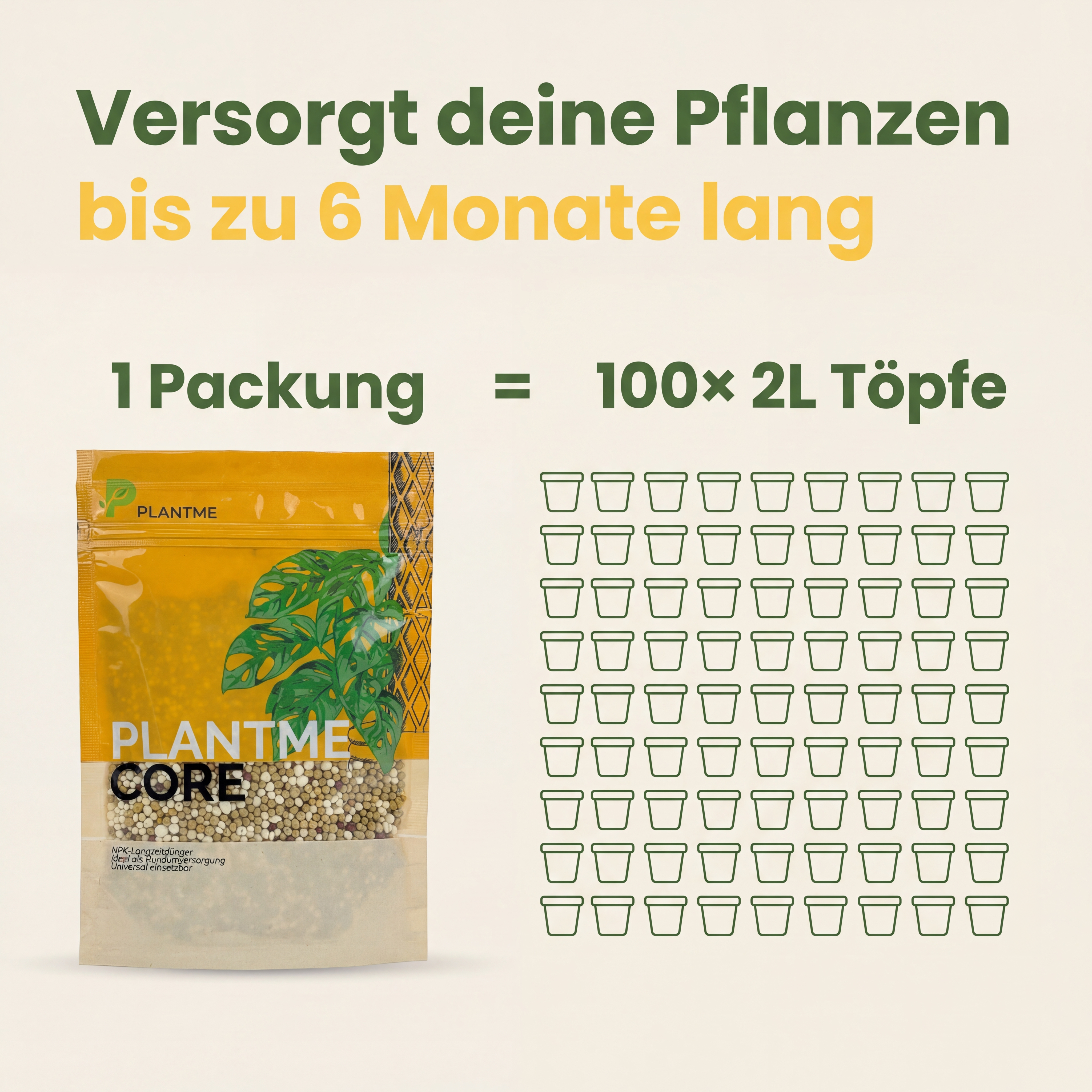 Zimmerpflanzen Dünger, Monstera Dünger, Philodendron, Anthurien, Alocasia, 6 Monate Depotwirkung